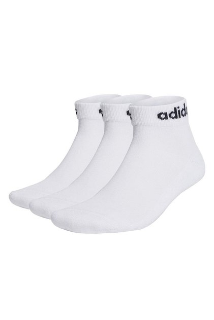 Linear Ankle Socks Cushioned Socks - 3 Pairs