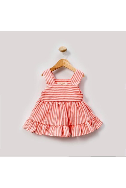 Baby Girl Child Linen Dress with Strap Slim Fit Is a Size up Can Choose
