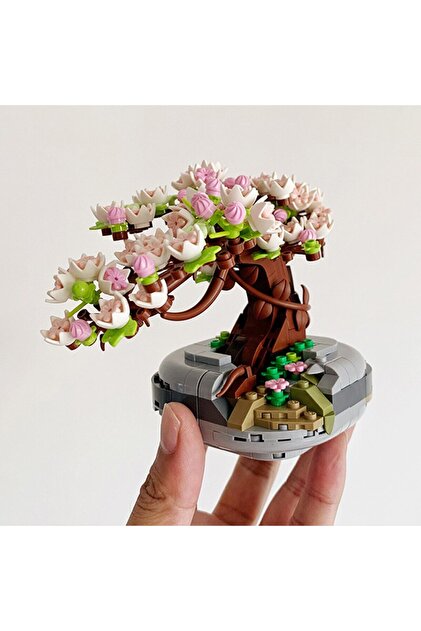Loz mini ebedi sakura ağacı yapı blokları 426 parça Sakura Tree