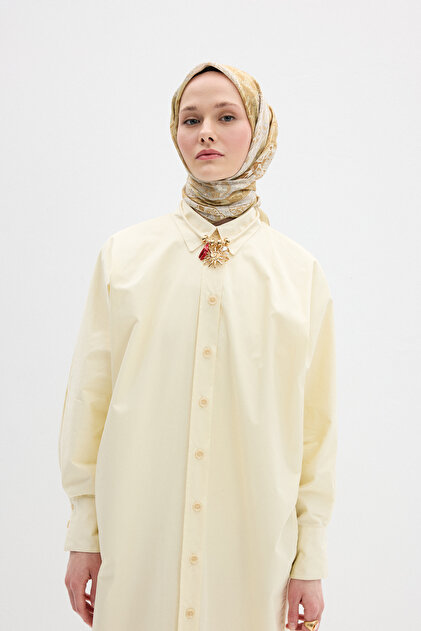Vela Pattern Soft Scarf - Butter