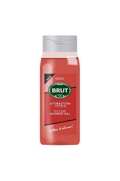 Gel de duș și șampon Brut Atraction Totale, 500ml