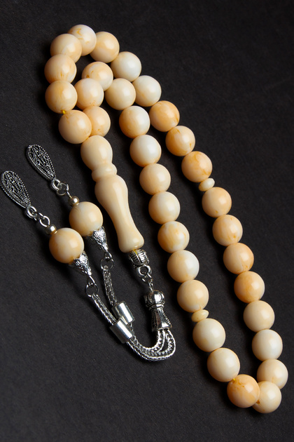 Men's Globe Cut Beirut Drop Amber Prayer Beads