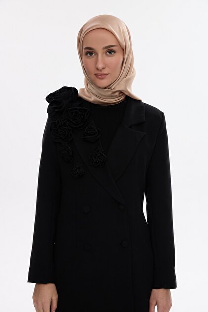 MRSOY SCARF Janjan Icon Evening Dress - Gold Scarf- Trendyol