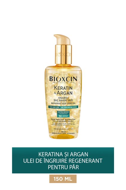 Ulei de îngrijire reparator cu cheratina și argan 150 ml - păr deteriorat și sensibil