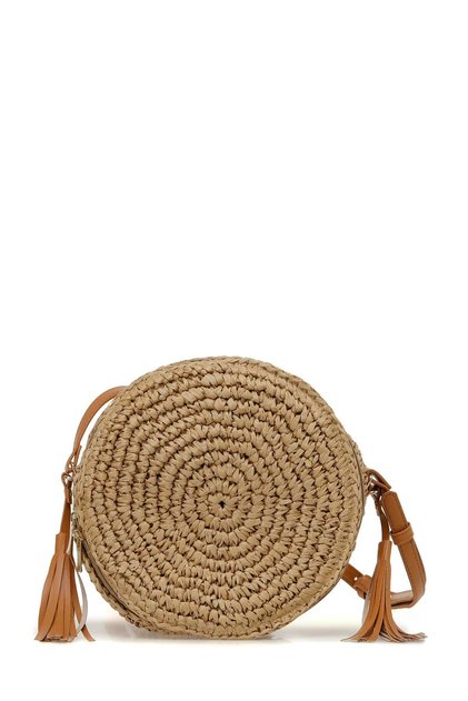 Straw Puscullu Capraz Sand Women's Crossbody Bag