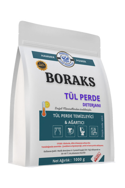 BORAKS 1 Kg TÜL PERDE TEMİZLEYİCİ TOZ DETERJAN