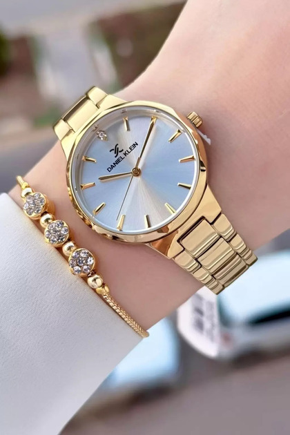 Altın Renk 33 Mm Hediye Paketli Kadın Kol Saati
