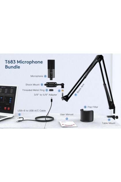 Fifine T683 - Usb Condenser Mıkrofon Kıt - Fiyatı, Yorumları Fifine T683 - Usb Condenser Mıkrofon Kıt - Fiyatı, Yorumları