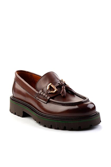 Bambi Kızıl Kahve Leather Erkek Loafer Ayakkabı E01901494141