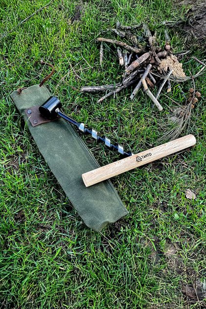 El Yapımı Burgu – 25 Cm, 18 Mm Çap, Kamp Ve Isveç Ocağı Için | Tanto Bushcraft