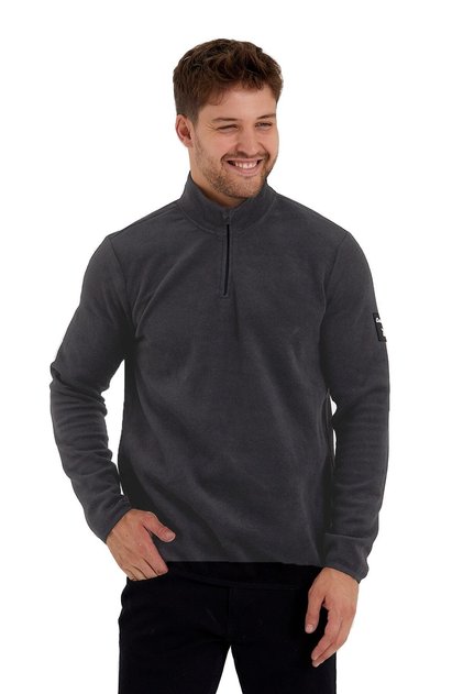 Hanorac confortabil pentru bărbați, din fleece, cu fermoar, din fleece, care păstrează căldura