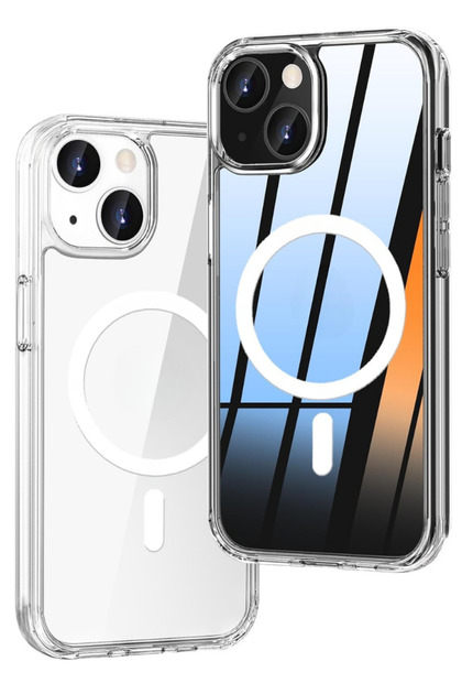 EVAX [Mika Magsafe] iPhone 13 Uyumlu Şeffaf Sert Mika Sararmaz