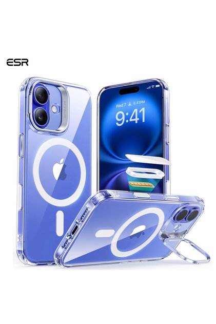 Classic Hybrid Case Stash Stand 1500g Mag Lock iPhone 16 Clear