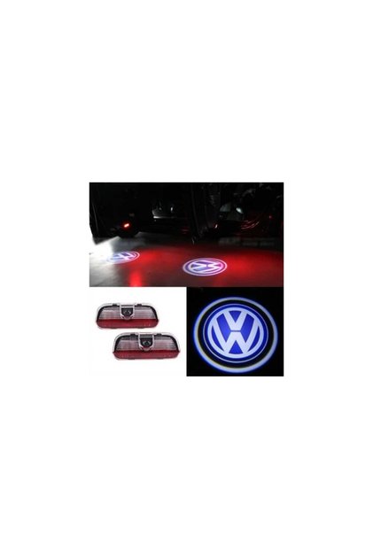 Set de becuri cu logo-uri pentru uși, holograme, VW Passat B6, B7, CC, Golf 5, 6, 7, Touareg, Plug and Play