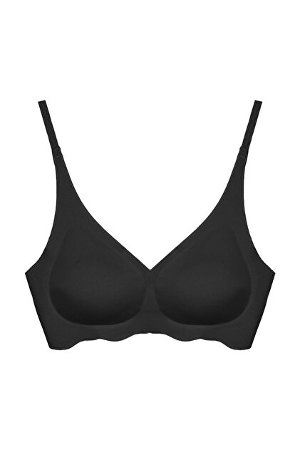 Cottonhill Seamless Bra - Pure | Siyah Lazer Kesim Dikişsiz