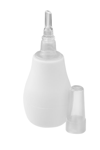 Aspirator nazal de silicon pentru bebelusi 043/02, Alb