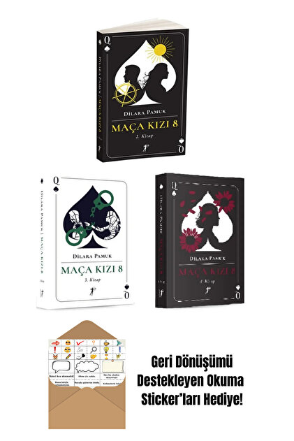 Artemis Yayınları Maça Kızı 8 Serisi 3-4. Kitaplar Set (Ciltli) +