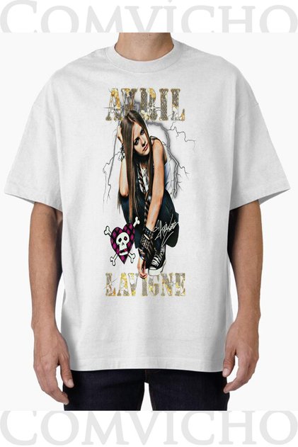 Unisex Avrıl Lavigne V2 Design Printed Oversize T-Shirt