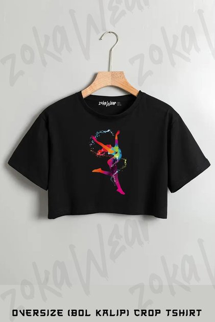 Gymnastics Printed Oversize Crop T-Shirt