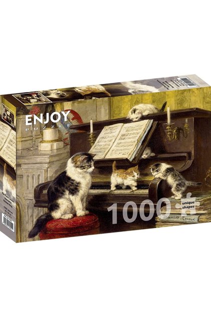 Puzzle 1000 piese - Henriette Ronner-Knip: Lecția de pian