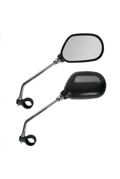 Set oglinzi pentru bicicletă cu bandă reflectorizantă, negru/argintiu