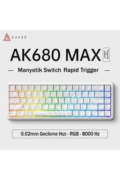 Coverzone Ajazz AK680 Max HE Kablolu Manyetik Switch Klavye-8000Hz