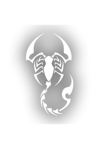 Scorpion Car Sticker 17X17 cm White