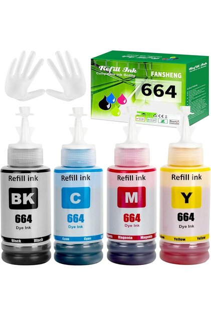 Muadil T664 L365 L382 L386 L455 L456 L486 L500 L550 L555 L565 4 Renk Mürekkep 70 ml