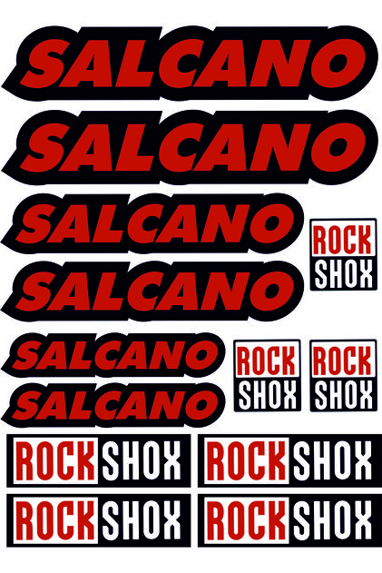 SALCANO YAZI SETİ STİCKER A4 KIRMIZI BİSİKLET YAZISI