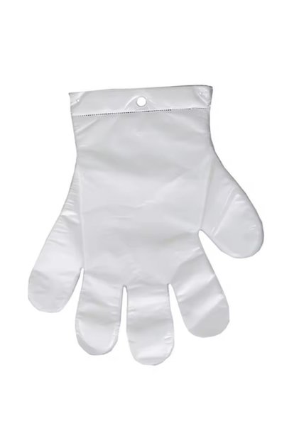 Set 200 buc Manusi de unica folosinta din polietilena HDPE cu gaura de agatare, marime universala