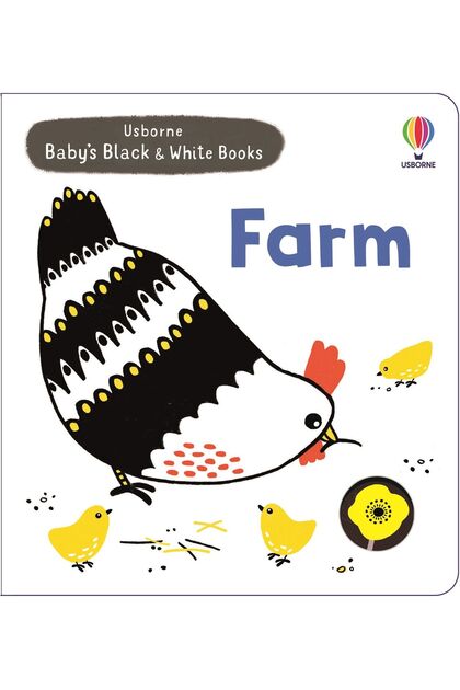 Παιδικό βιβλίο, Usborne , Baby's Black and White Books Farm , 0+ μηνών