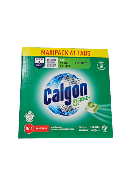 Tablete anticalcar pentru masina de spalat Calgon, Hygiene +, 61 buc, fara parfum