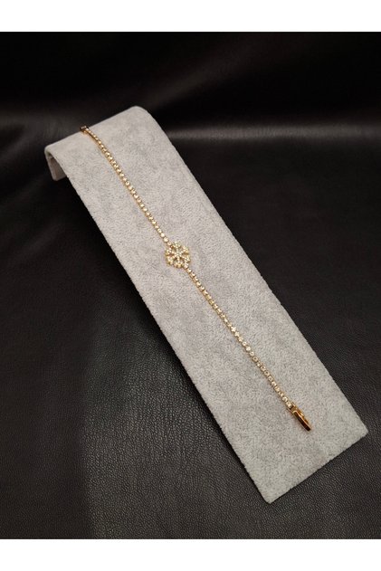 Gold Color Stone Waterway Snowflake Model Bracelet