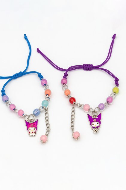 Kuromi and My Melodi Designed Colorful Children's Bracelets