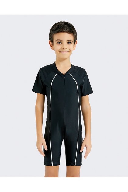 Short Sleeve Full Body Kids Swimmer Swimsuit Beach Sea Wear