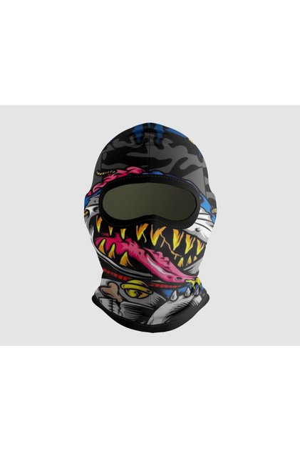 Motorcu Ve Kuryeler İçin Outdoor Rüzgar ve Antialerjik Yüz Koruma Motorcu Maske Balaklava Desenli