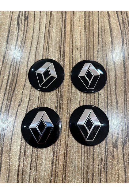 RENAULT Logolu Jant Göbeği Arması Sticker 56 Mm 4 Adet