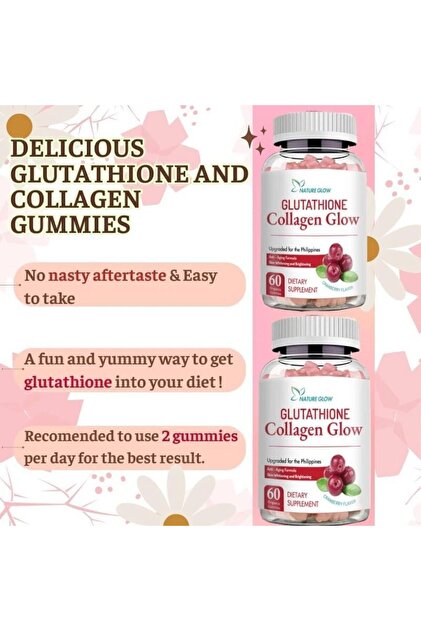 NATUREGLOW Kairvi Nature Glow Glutathione Collagen Glow Gummies  Skin  Brightening, Anti-Aging, Vegan Supplem- Trendyol