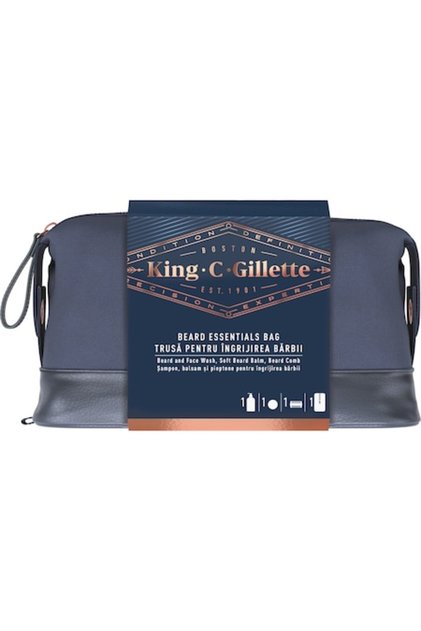 Set Cadou King C. Gillette produse esentiale pentru barba: Gel pentru curatarea fetei si a barbii, 3