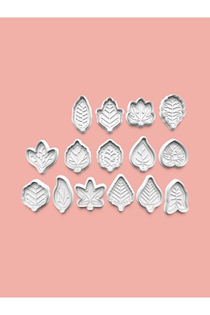 Leaf Figure Cookie Mold and Sugar Dough Mold Set of 15