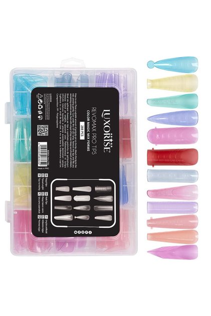 REVOMAX Color Magic Mix LUXORISE Capsule reutilizabile pentru Polygel și Gel, 288 buc.