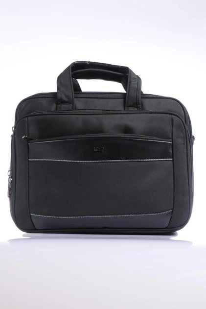 Men's Black Hand and Cross Strap Laptop & Briefcase 71203