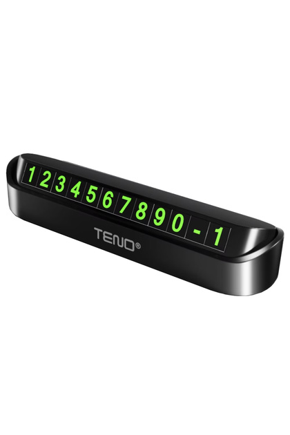 Suport Auto Numar de Telefon Teno®, stickere magnetice, pentru bord, adeziv puternic, negru