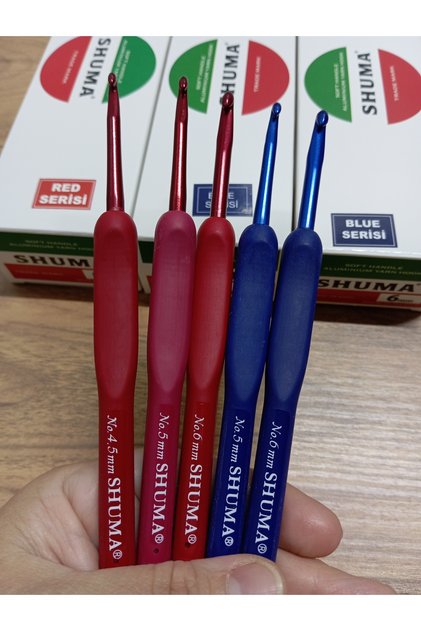 SİLİKON Saplı Büyük Numara Tığ Seti ( 5 adet), Yumuşak Saplı Tığ
