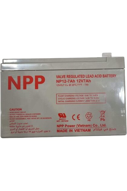 NP12-7Ah 12V 7Ah Sealed Lead Acid Battery – AGM Rechargeable, Maintenance-Free, Valve Regulated