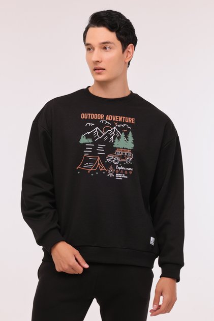 Ml Fire 16Otd103 4Pr Black Men's Sweatshirt