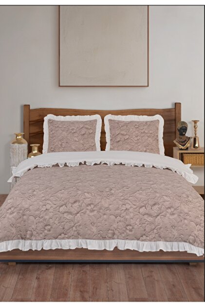 100% Cotton Ruffle Double Duvet Cover Set