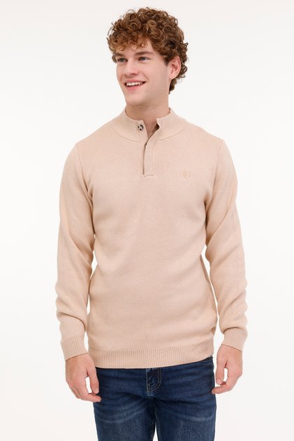 Ml Rassa 58Csl506 4Pr Beige Men's Long Sleeve Knitwear