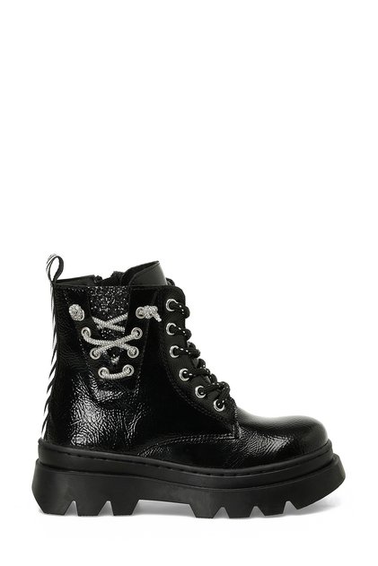 Zuma-E F 4Pr Black Girl's Biker Boots