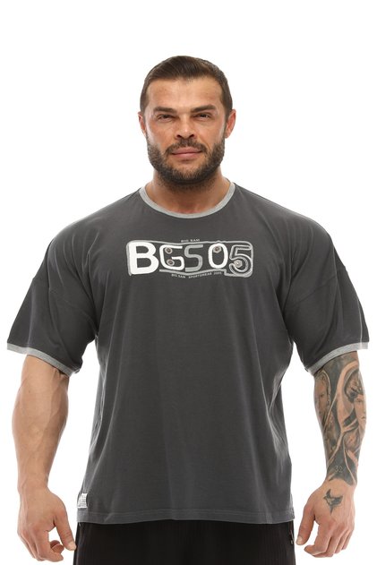 Βαμβακερό μπλουζάκι Anthracite Relaxed Fit 2585